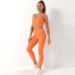 2PC Seamless Yoga Set β High Waist Leggings & Sports Bra for Women