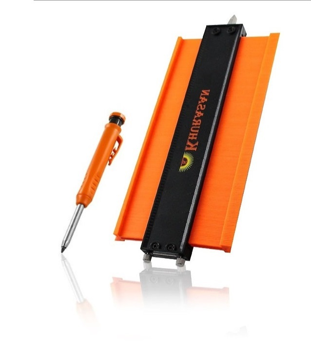 Precision contour duplication gauge tool measuring irregular shapes for woodworking.
