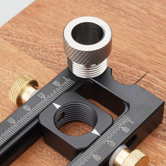 Adjustable Wood Doweling Drill Guide Jig - Side View 6 to 12mm Stainless Steel Drill Sleeve