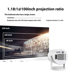 Portable Home Projector – 180° Projection, Auto Focus Video Projector