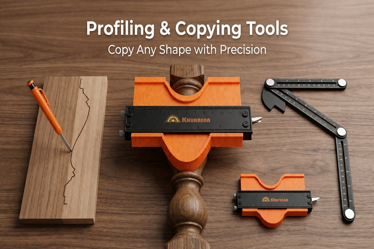 Khorasan Profiling and Copying Tools Collection - Contour Gauge Copy Any Shape with Precision