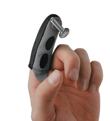 Khorasan Magnetic Fingertip Sleeve Woodworking Hand Tool - In Use Holding Small Metal Object