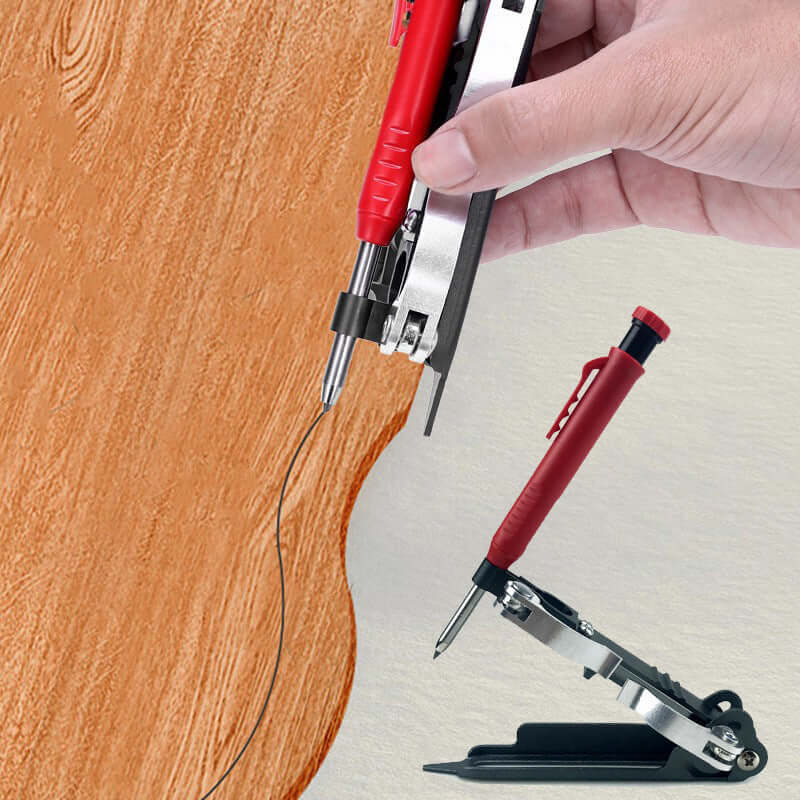 Khorasan Woodworking Marking and Measuring Tool Deep Hole - In Use Marking Wood Surface with Needle Tip