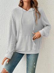 Cozy Drawstring Long-Sleeve Hoodie