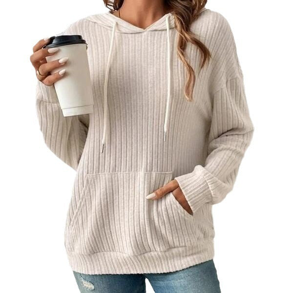 Cozy Drawstring Long-Sleeve Hoodie