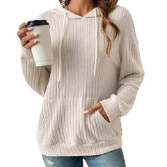 Cozy Drawstring Long-Sleeve Hoodie