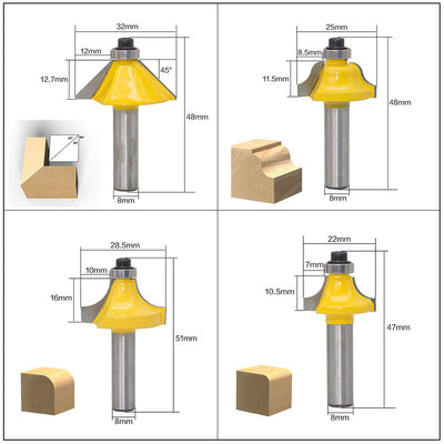 12 Sets of woodworking cutter 12PC yellow