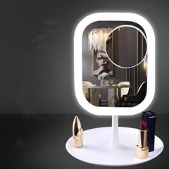 Desktop Makeup Mirror with LED Light