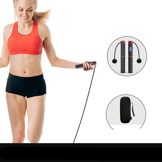 Ropeless Skipping Rope – Weighted, Counting Fitness Rope for Fat Burning & Exercise