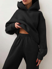 Casual Hooded Sweater Two-Piece Tracksuit
