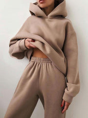 Casual Hooded Sweater Two-Piece Tracksuit