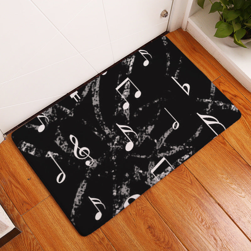 Flannel Piano Key Floor Mats, Digital Printing Foot Mats, Kitchen Absorbent Non-slip Mats, Floor Mats