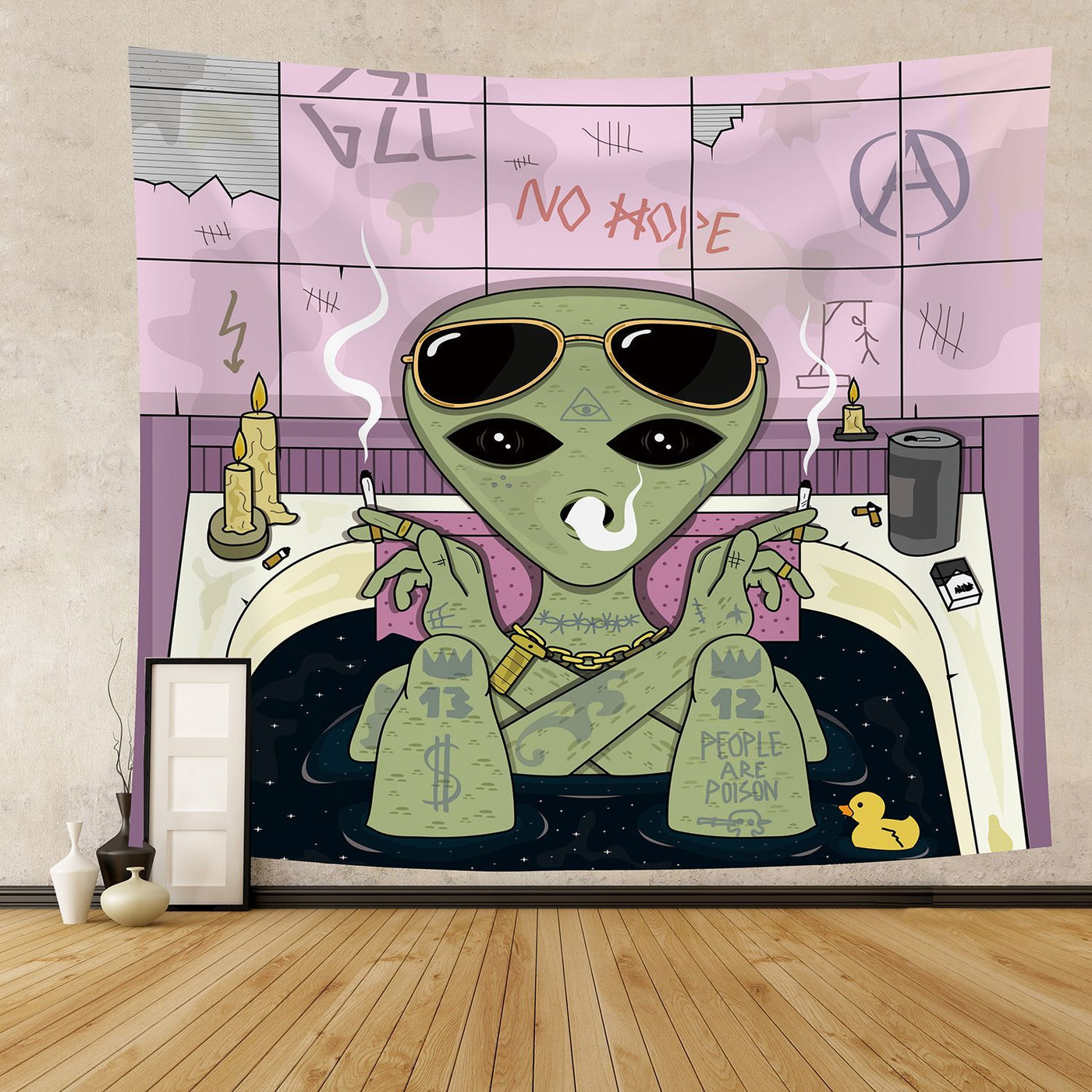 Explosive Home Decor Alien Tapestry