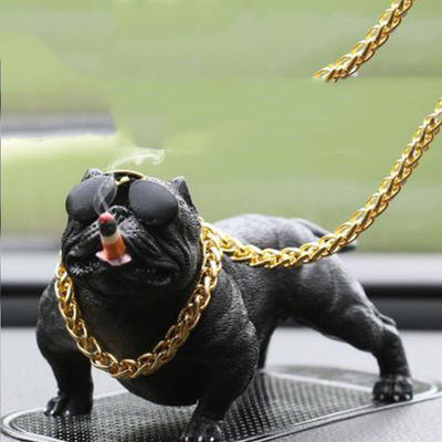 Car Decorations Car Decorations Bulldog Car Decorations Personalized Decorations Social Dogs High-end Car Supplies