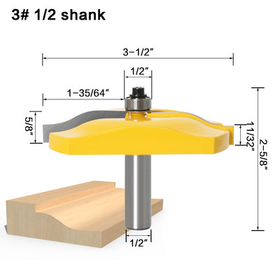 Woodworking cabinet door milling cutter