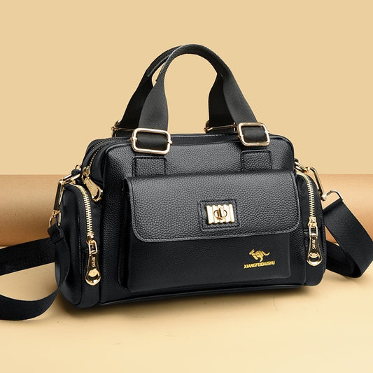 Multi-Functional PU Leather Shoulder Messenger Bag