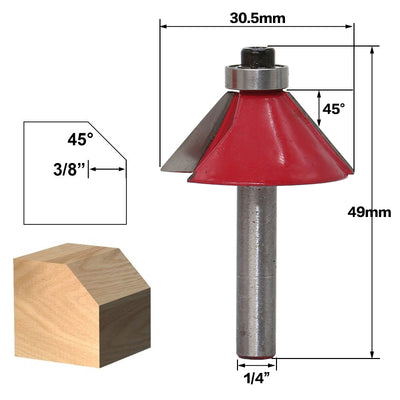 12-Piece trimming machine woodworking cutter set