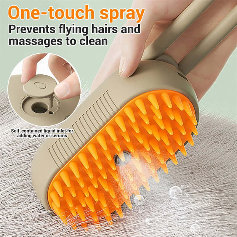 3-in-1 Electric Pet Grooming Steam Brush