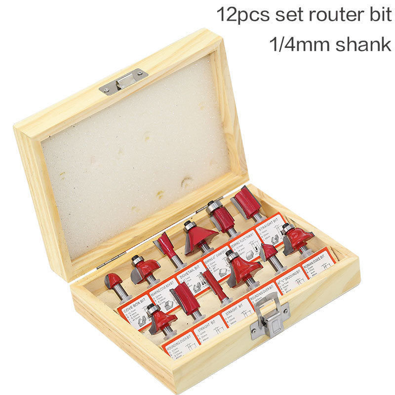 12-Piece trimming machine woodworking cutter set