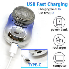 Mini USB Rechargeable Electric Shaver – Wet & Dry, Portable & Painless