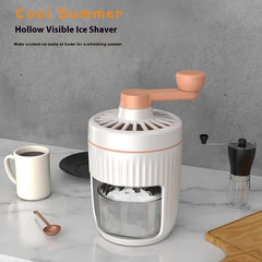 Hand-Crank Ice Crusher & Shaver – Small Household Smoothie Machine