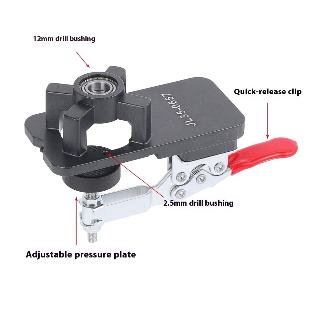 35mm Hinge Punch Locator - Side View Aluminum 35mm Diameter 30mm Cutting Depth