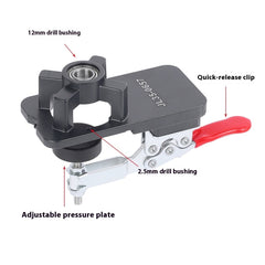 35mm Hinge Punch Locator - Side View Aluminum 35mm Diameter 30mm Cutting Depth