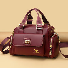 Multi-Functional PU Leather Shoulder Messenger Bag