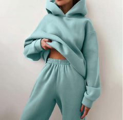 Casual Hooded Sweater Two-Piece Tracksuit