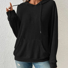 Cozy Drawstring Long-Sleeve Hoodie