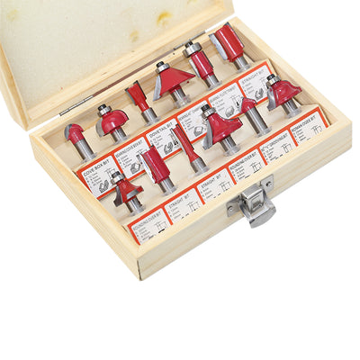 12-Piece trimming machine woodworking cutter set