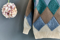 Cotton Plaid Pullover Sweater