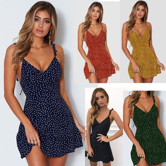 Polka Dot Strappy Sundress