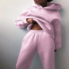 Casual Hooded Sweater Two-Piece Tracksuit