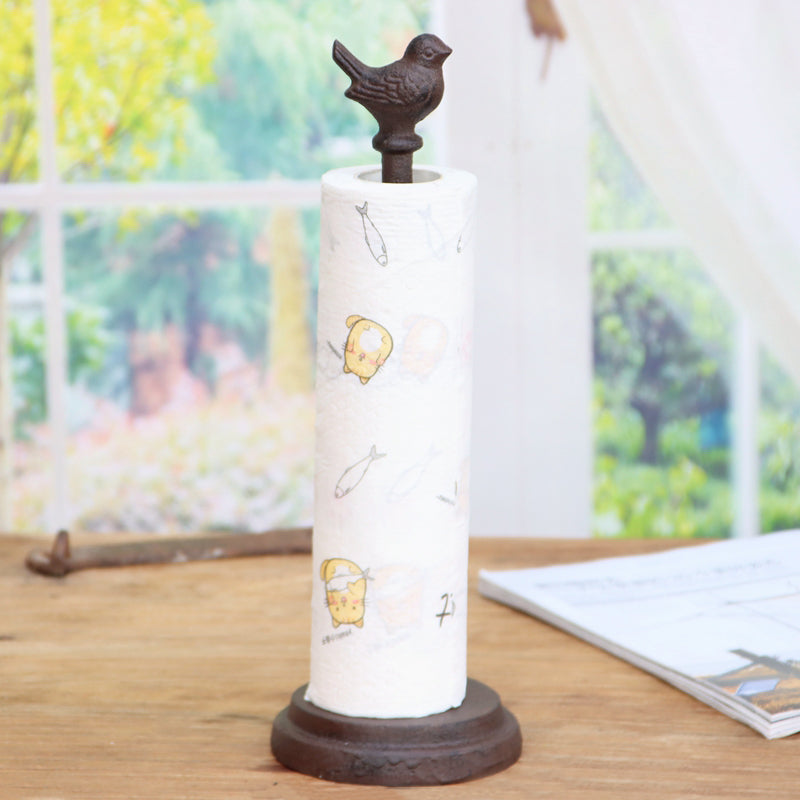 Cast Iron Gardening Owl Kitchen Tissue Holder