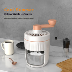 Hand-Crank Ice Crusher & Shaver – Small Household Smoothie Machine