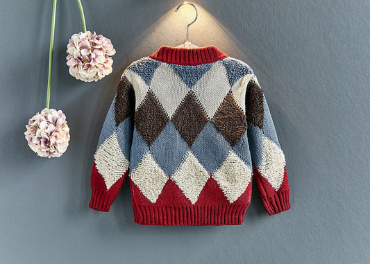 Cotton Plaid Pullover Sweater