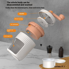 Hand-Crank Ice Crusher & Shaver – Small Household Smoothie Machine