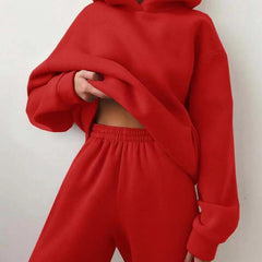 Casual Hooded Sweater Two-Piece Tracksuit