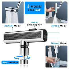 Rotating Splash-Proof Kitchen Faucet Nozzle – Multifunctional Water Saver