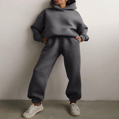 Casual Hooded Sweater Two-Piece Tracksuit