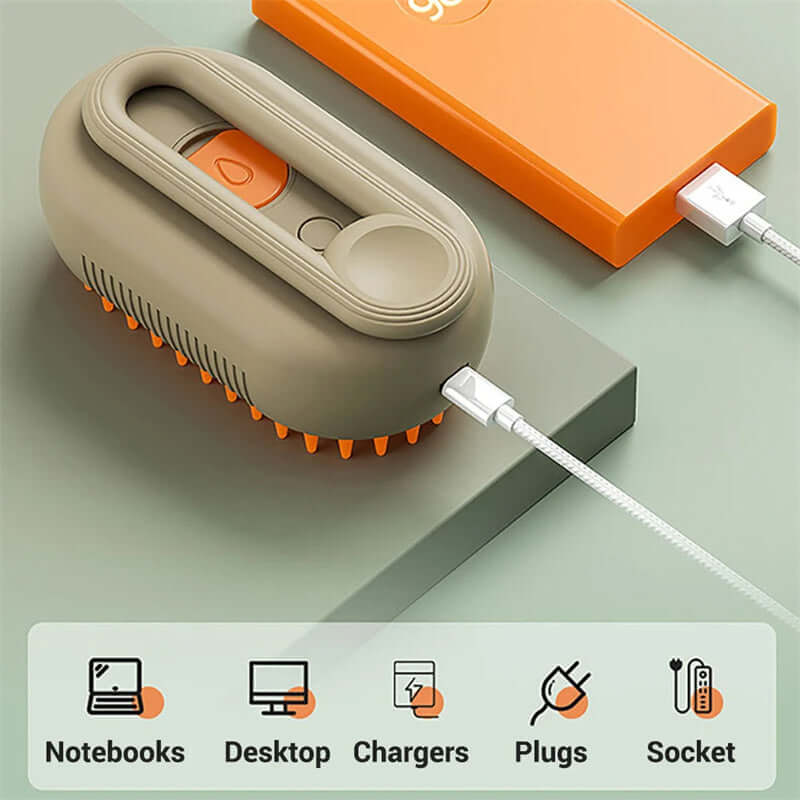 3-in-1 Electric Pet Grooming Steam Brush