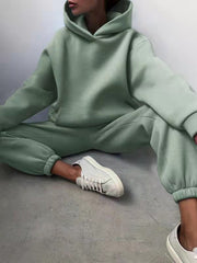 Casual Hooded Sweater Two-Piece Tracksuit