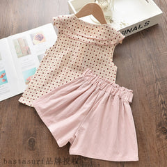 Chiffon Sling Two-Piece Girl Suit