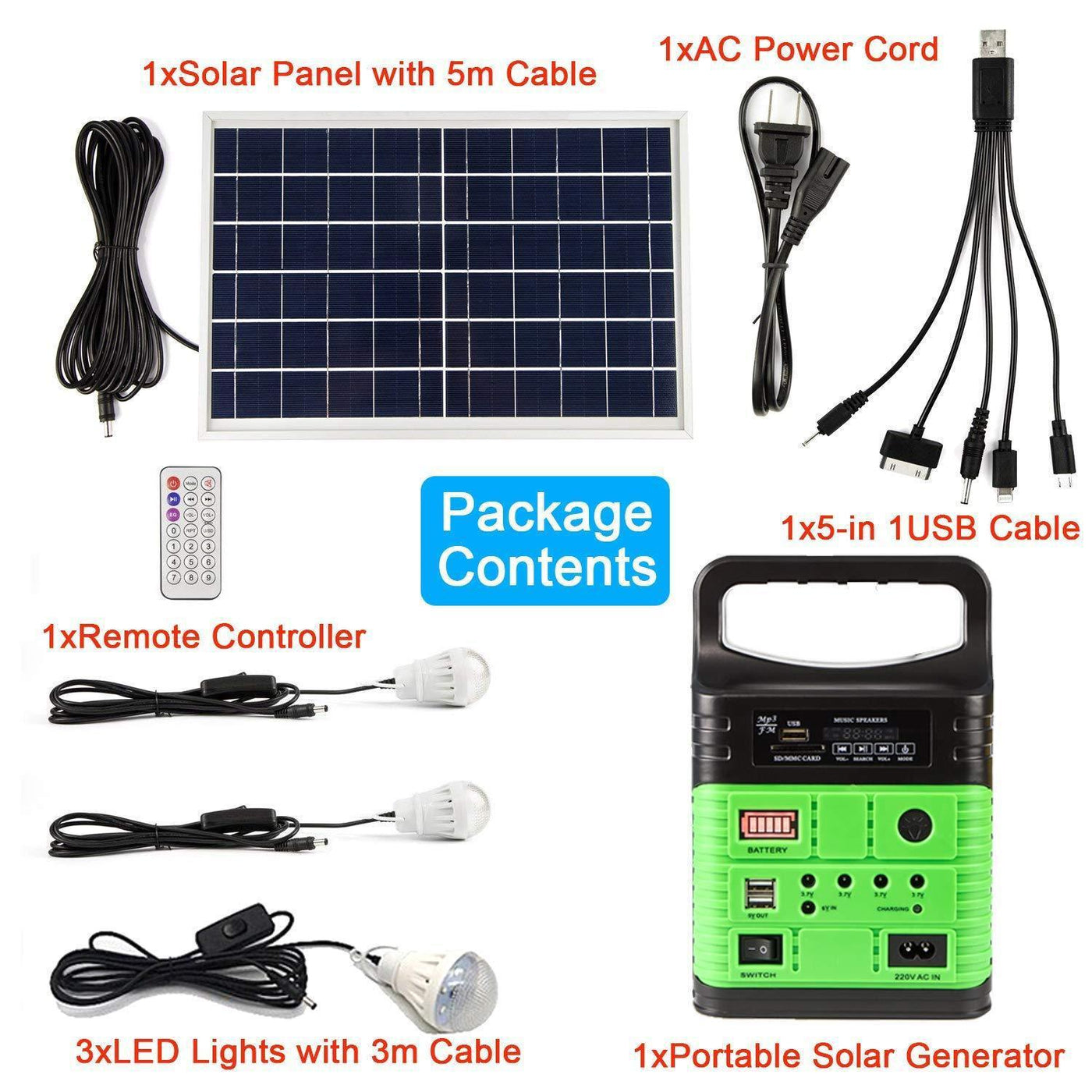 LED Lighting Outdoor Camping Solar Power System