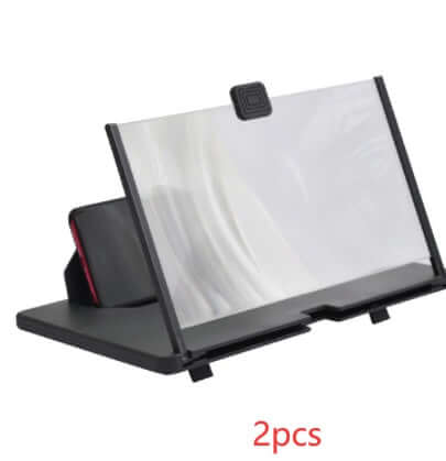 Mobile phone screen magnifier with a 2pcs design, showcasing a clear screen amplification for enhanced viewing.