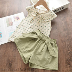 Chiffon Sling Two-Piece Girl Suit