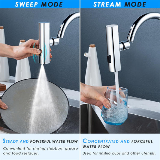 Rotating Splash-Proof Kitchen Faucet Nozzle – Multifunctional Water Saver