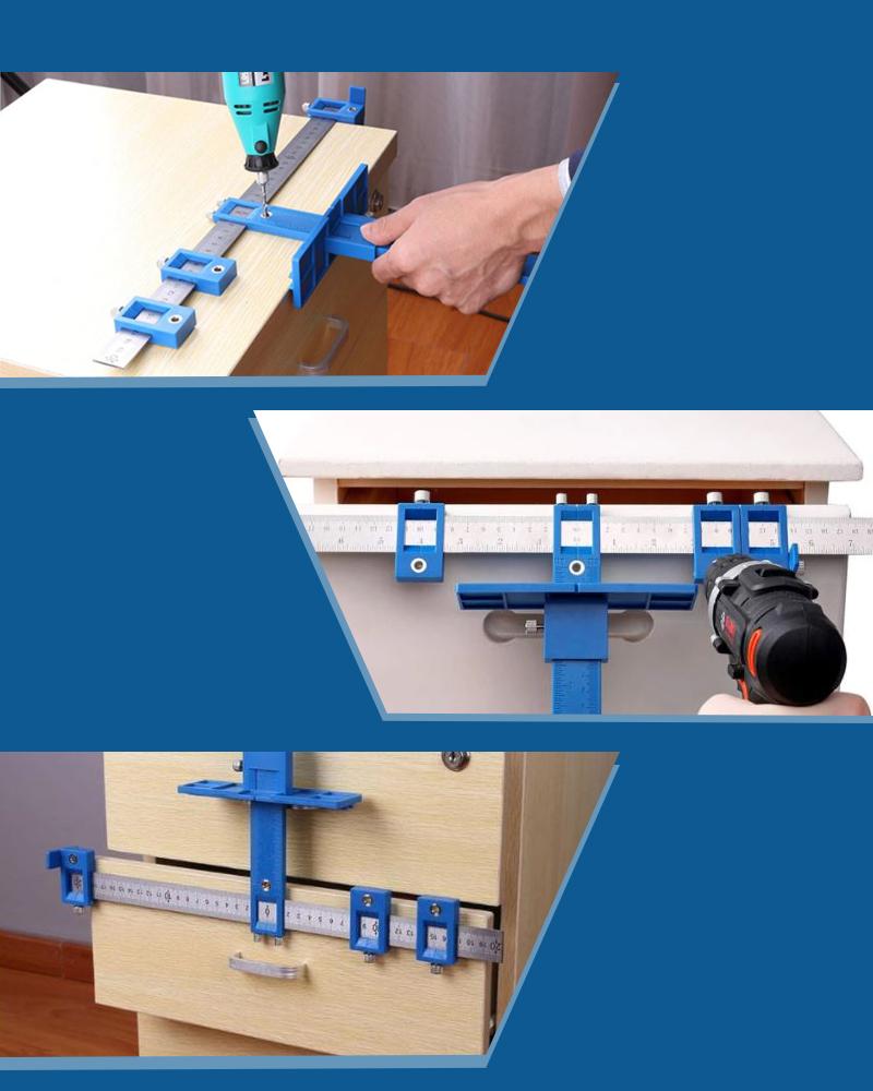 Adjustable Cabinet Hardware Jig - Side Angle View for Cabinet Handles