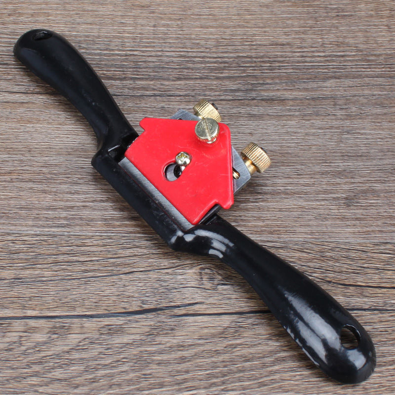 Adjustable Wood Spokeshave - Close Up Adjustment Lock and Blade Mechanism